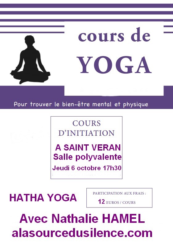 affiche cours yoga